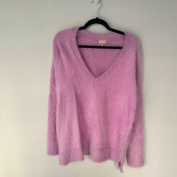 Show Me Your Mumu Oversized Pink Knit Forever Sweater S - Picture 5 of 6